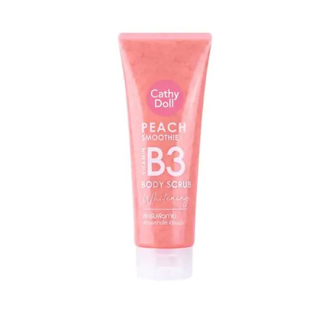 Cathy Doll Peach Smoothie Vitamin B3 Body Scrub Whitening 320g.