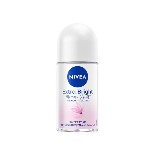 NIVEA Extra Bright Premium Fragrance Miracle Sweet Sweet Pear Roll On 50ml